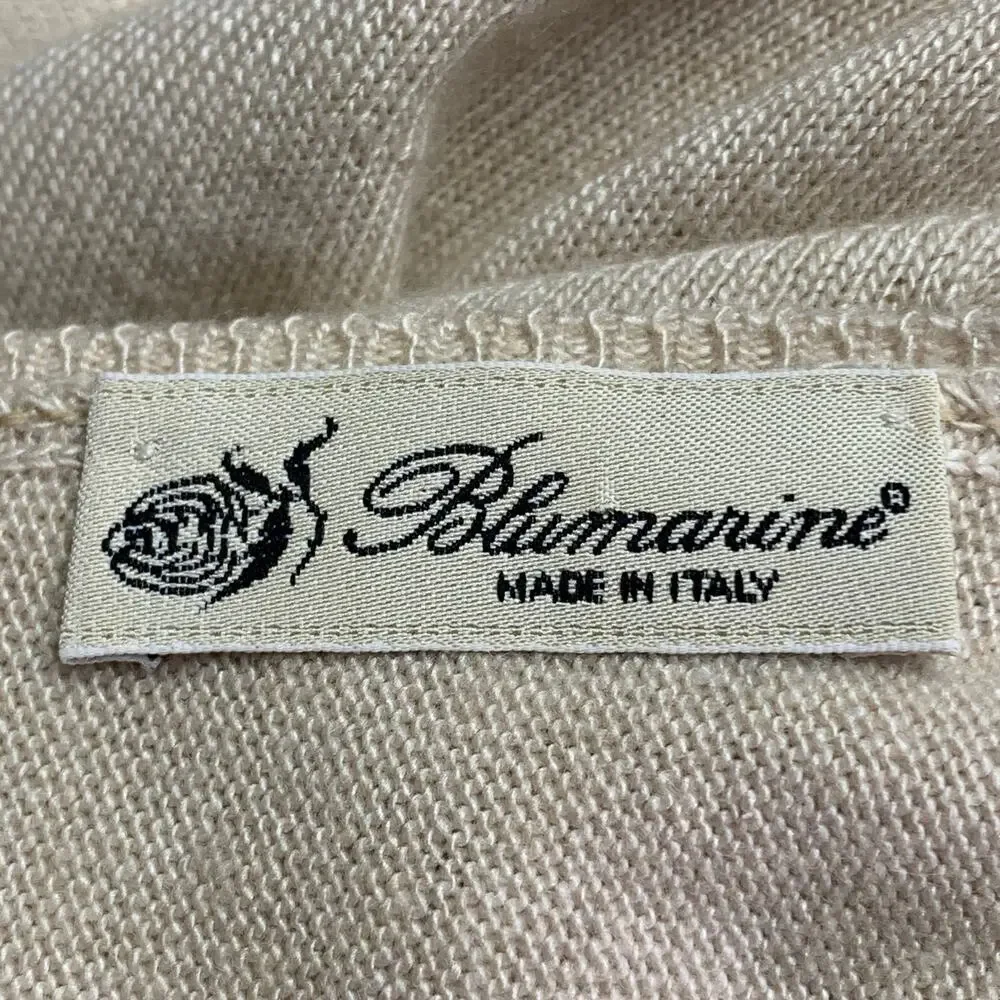 BLUMARINE Size 6 Beige Multi Color Rayon Cashmere Blend Beaded Cardigan Set - Picture 8 of 9